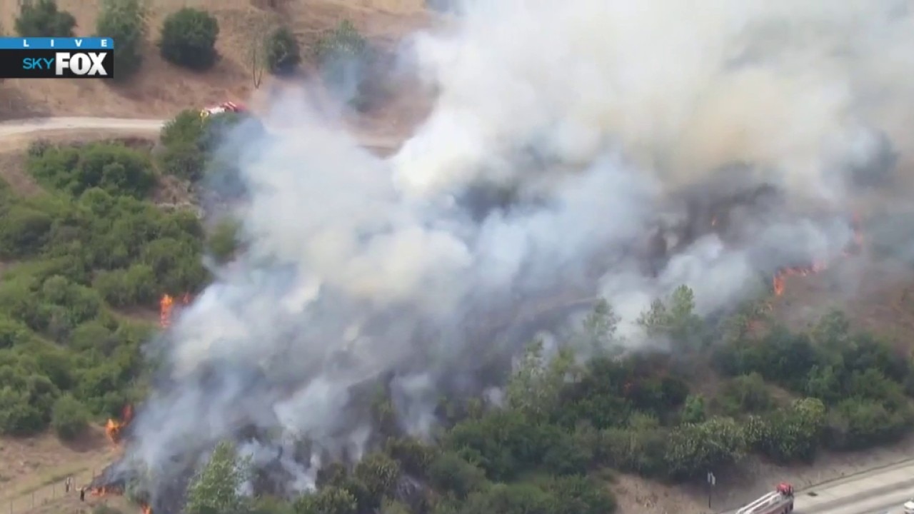 Brush fire near Getty Center
