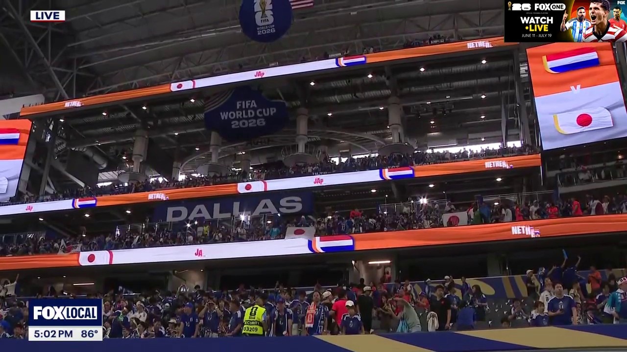 Dallas Stadium hosts the Japan vs Netherlands match