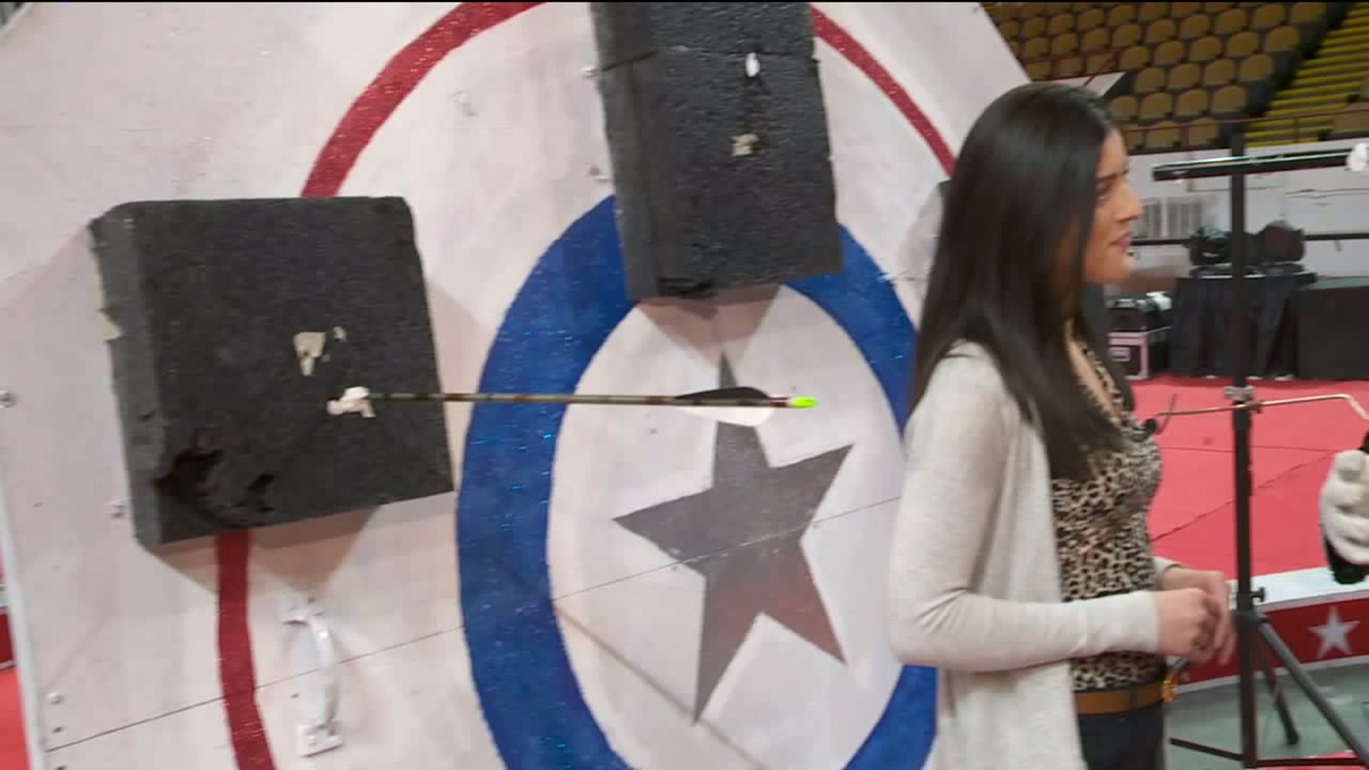 Crossbow and arrow act