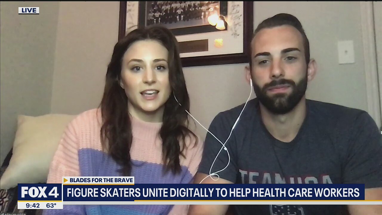 Figure skaters unite digitally to help healthcare workers
