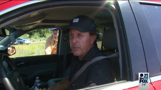 Phil Mickelson heads to Chambers Bay for practice