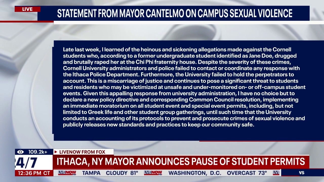 Ithaca Mayor Pauses Cornell Student Event Permits