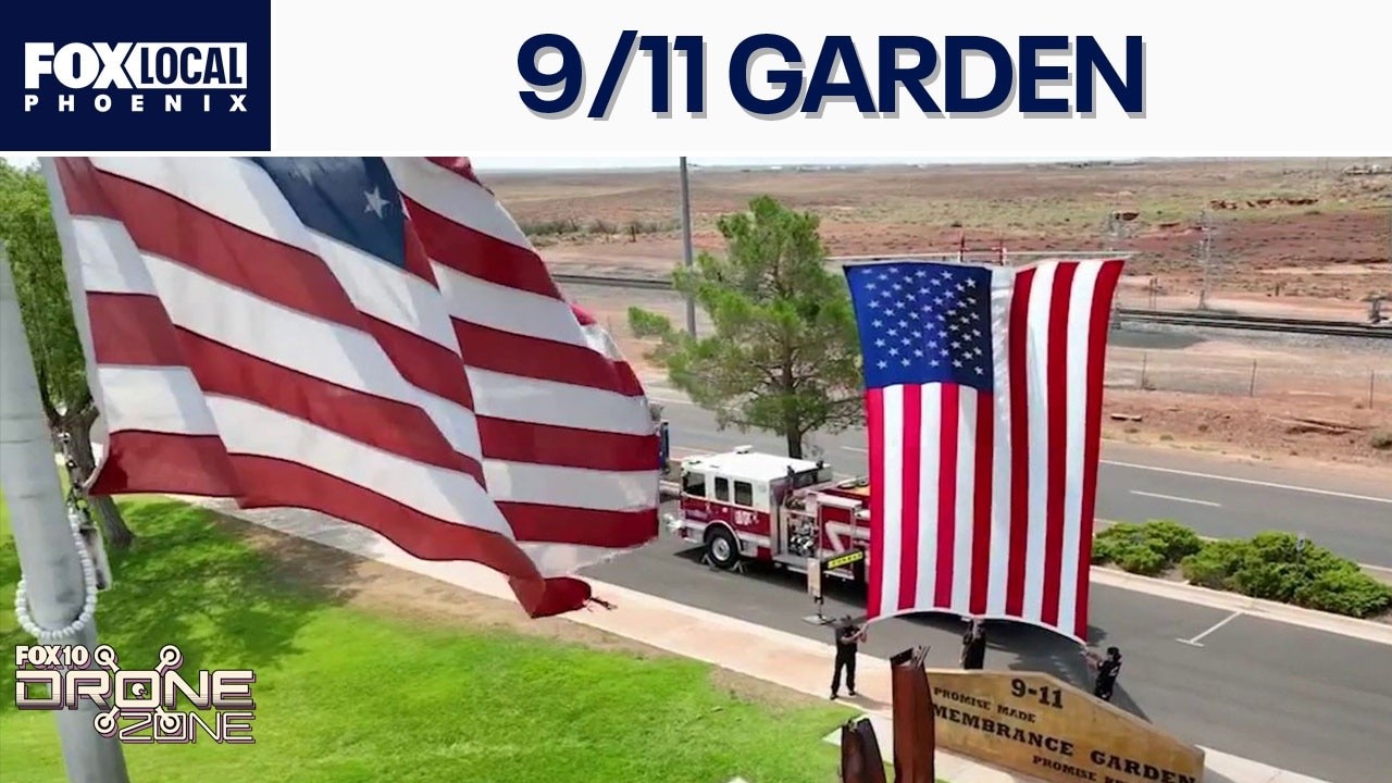 9/11 remembrance garden in Winslow | Drone Zone