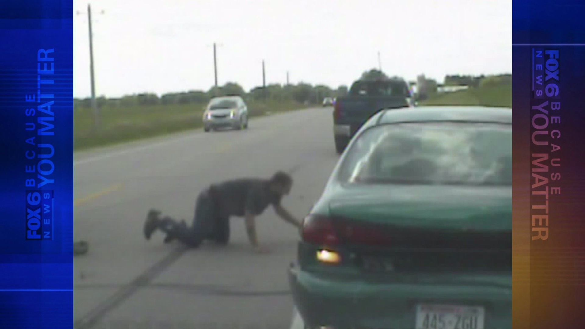 Raw video: Dashcam of Dodge Co. pursuit