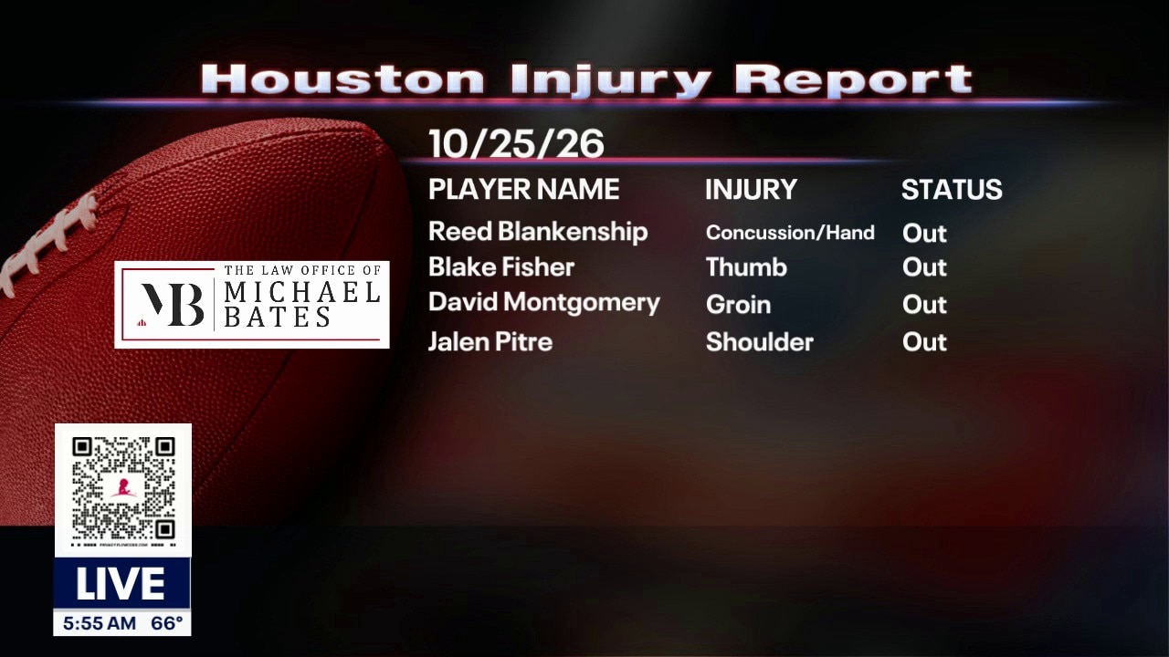 Houston Injury Report: October 25, 2026