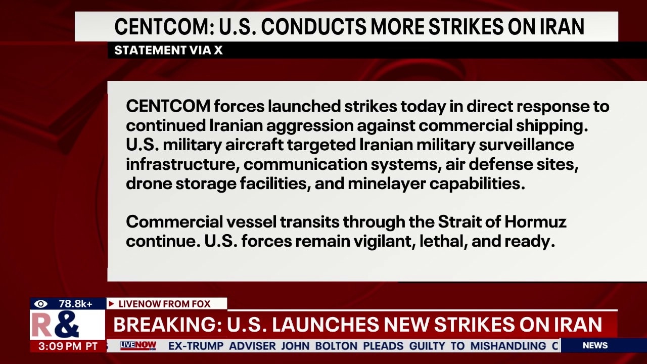 Breaking: US launches new strikes on Iran
