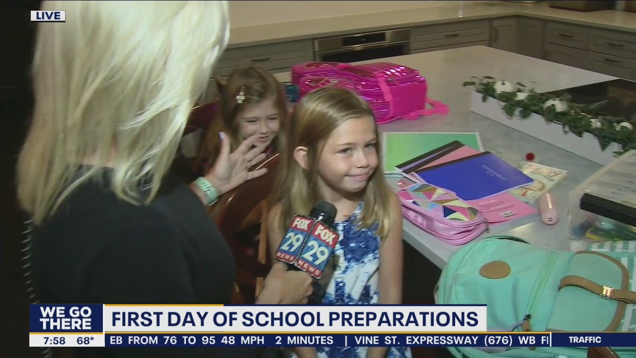 First day of school preparations for students in Lower Merion School District