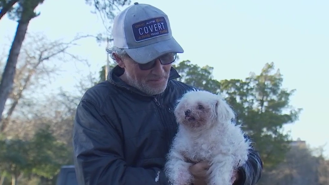 Man and dog reunited after car theft
