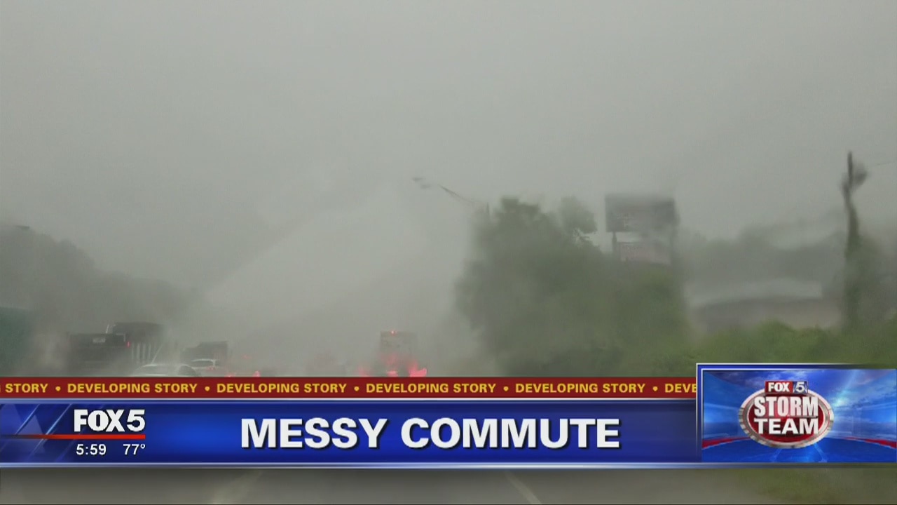 Messy commute due to storms