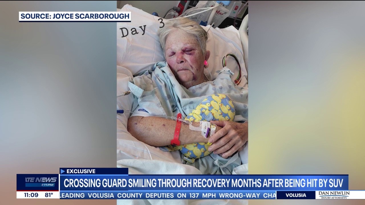 Florida crossing guard relearns to walk, talk after being hit by SUV