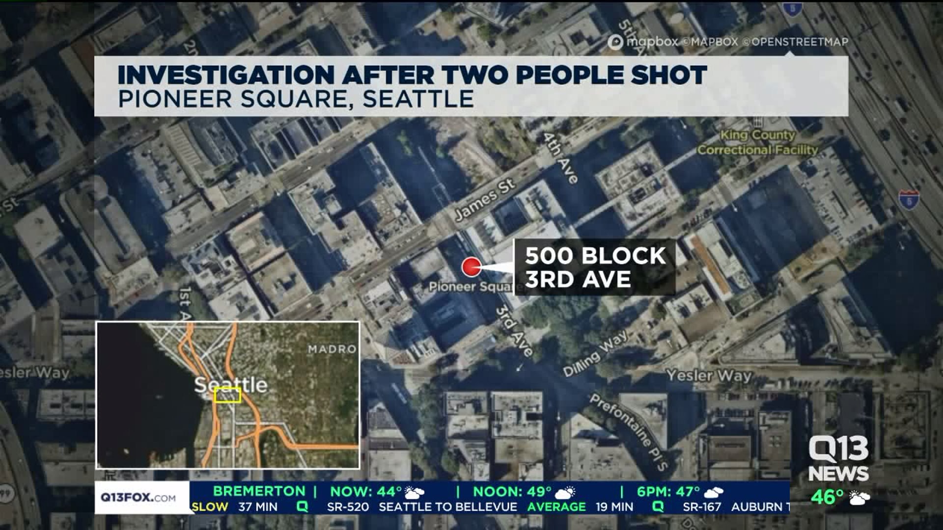 One injured in Pioneer Square shooting