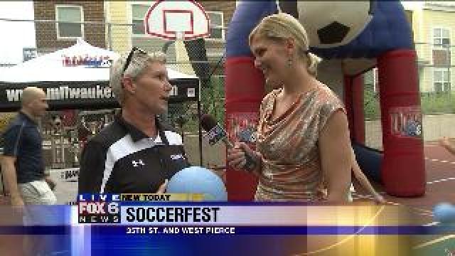 Sue Black and the Milwaukee Wave take in Soccerfest