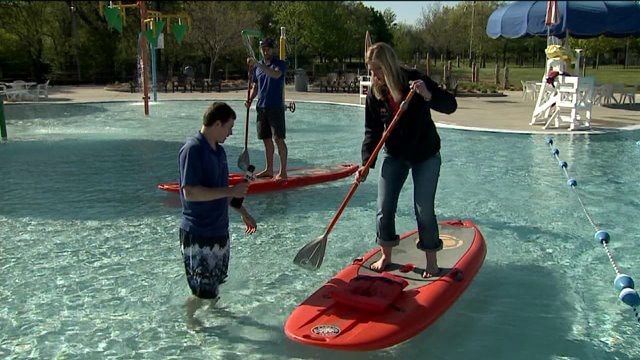 Laura has a blast in the water