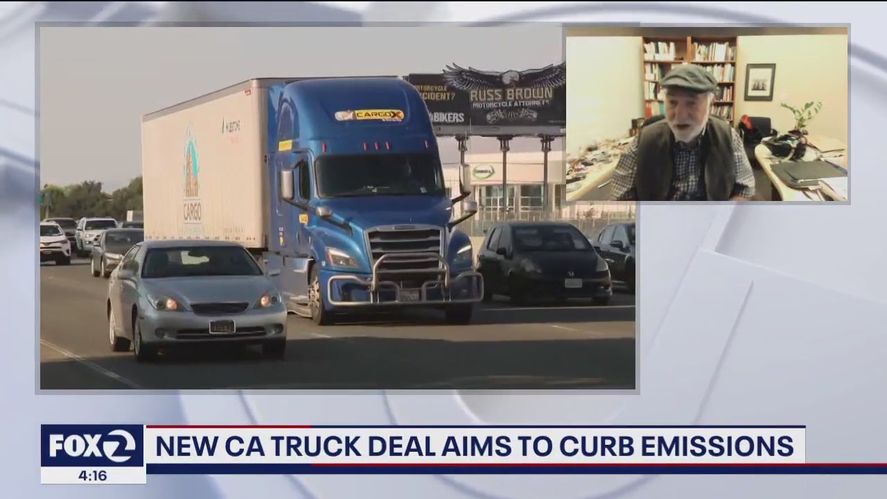 California strikes deal with major truckmakers in effort to curb emissions