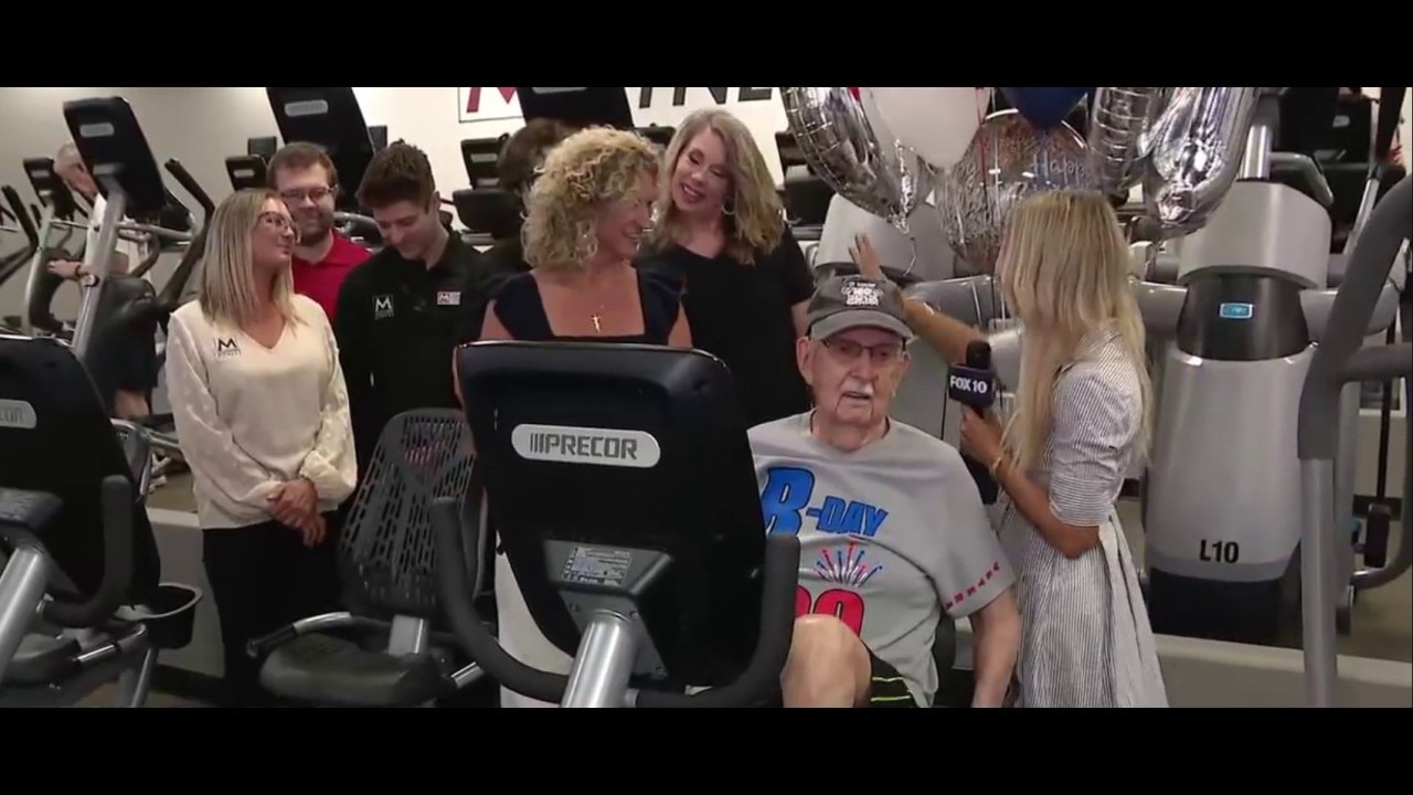 Mesa man celebrates 100th birthday by hitting the gym