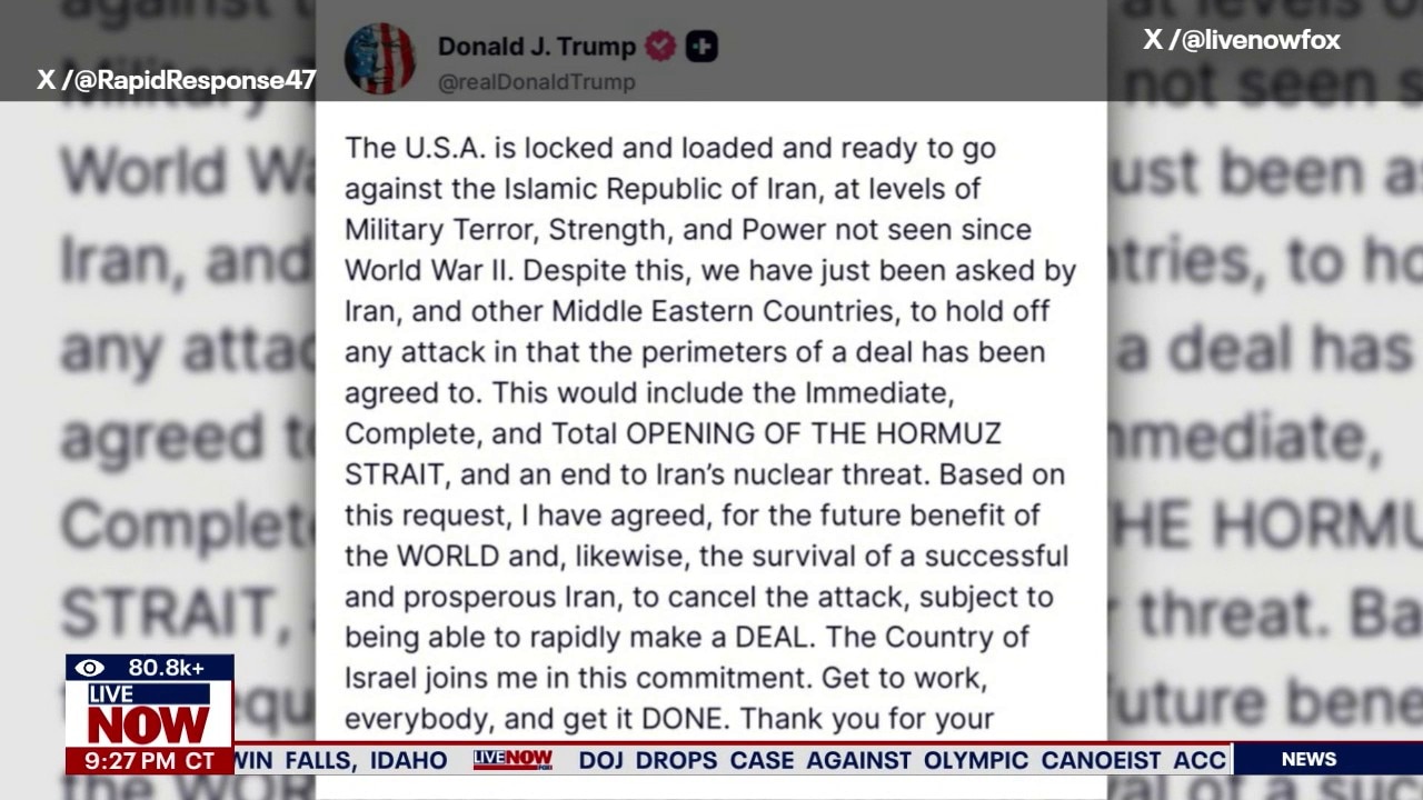 Breaking: Trump says US will hold off on Iran strikes