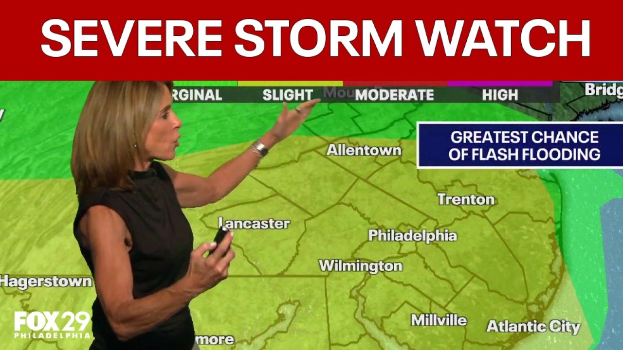 Philly weather forecast: Severe storm watch, extended flood watch and excessive rainfall