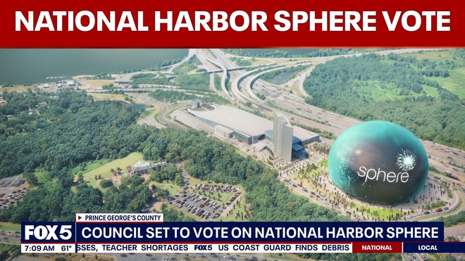 Prince George's County Council set to consider authorizing bonds for National Harbor Sphere