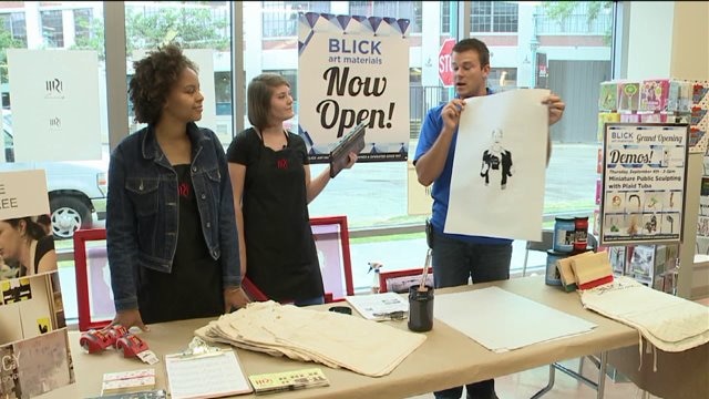 Chip takes part in hands-on demonstration at Blick