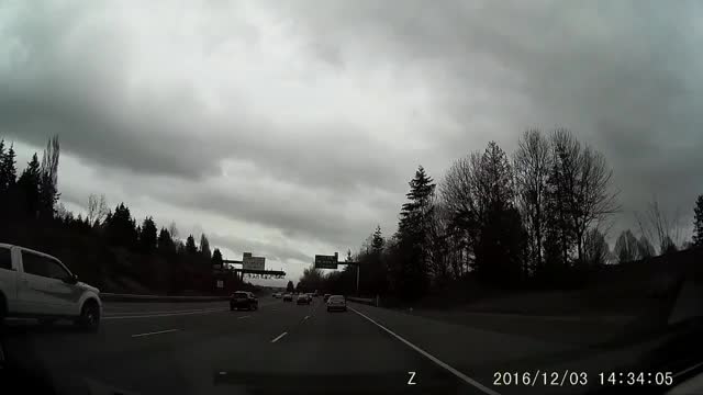 Dash cam video of I-405 crash
