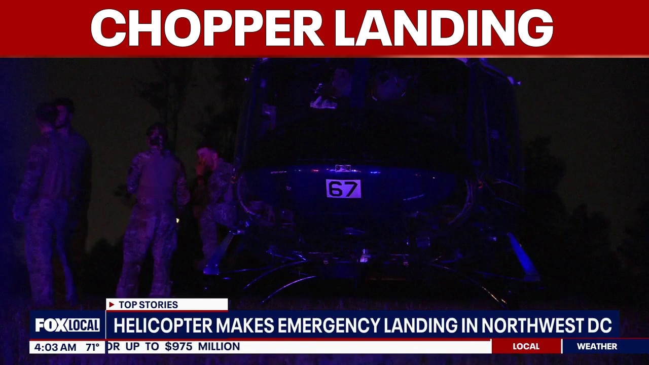 Helicopter lands in Northwest DC; law enforcement officials on scene | FOX 5 AT 4AM