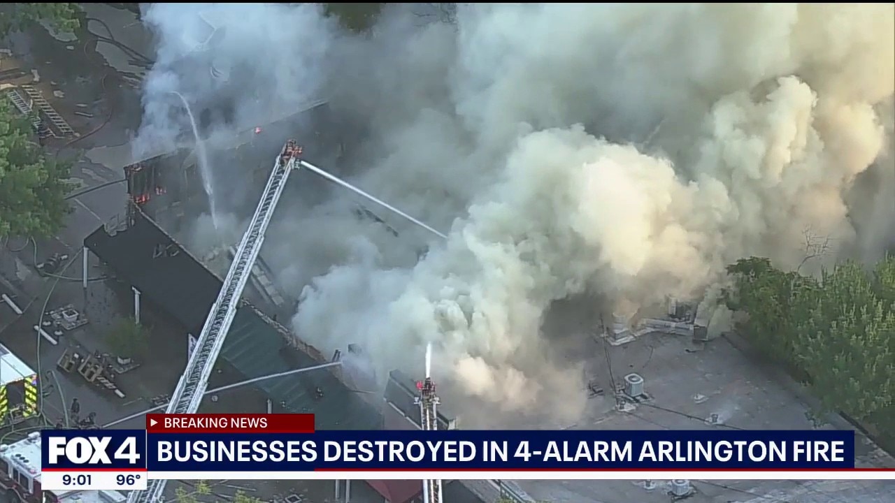 Fire heavily damages several Arlington businesses