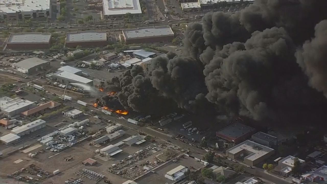 Arizona paper recycling plant fire