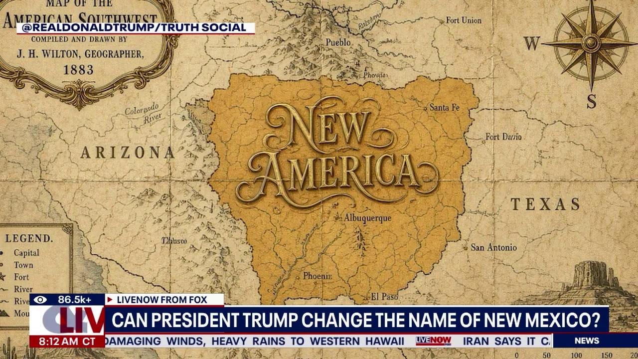 Trump shares map that renames New Mexico as New America