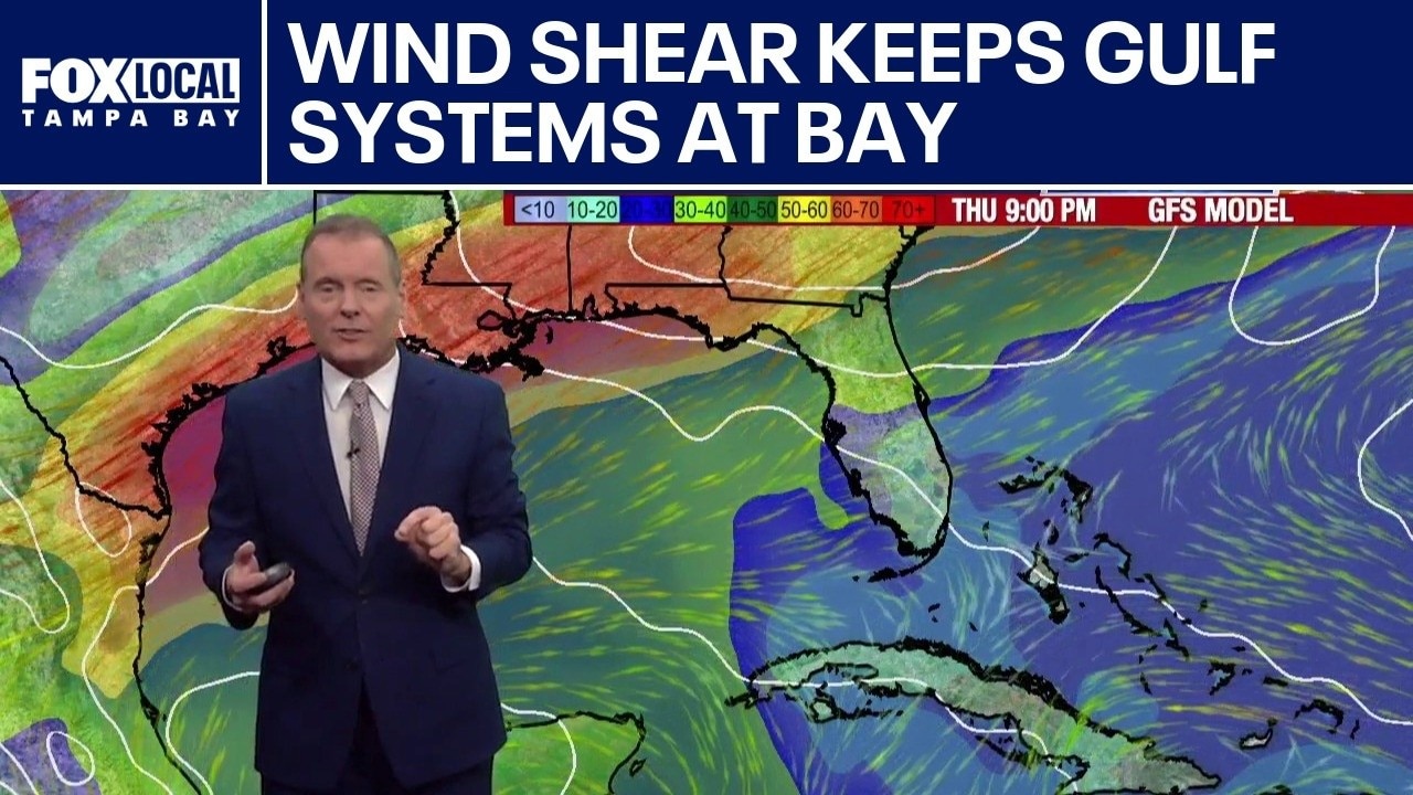 Wind shear keeps Gulf systems at bay