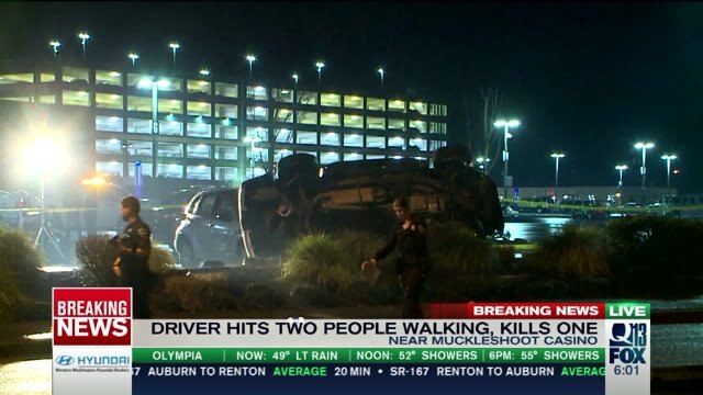 Police: Driver hits two people, kills one near Muckleshoot Casino