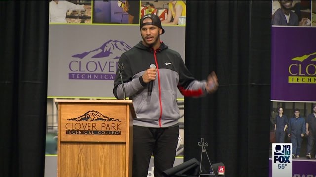 Jermaine Kearse inspires students