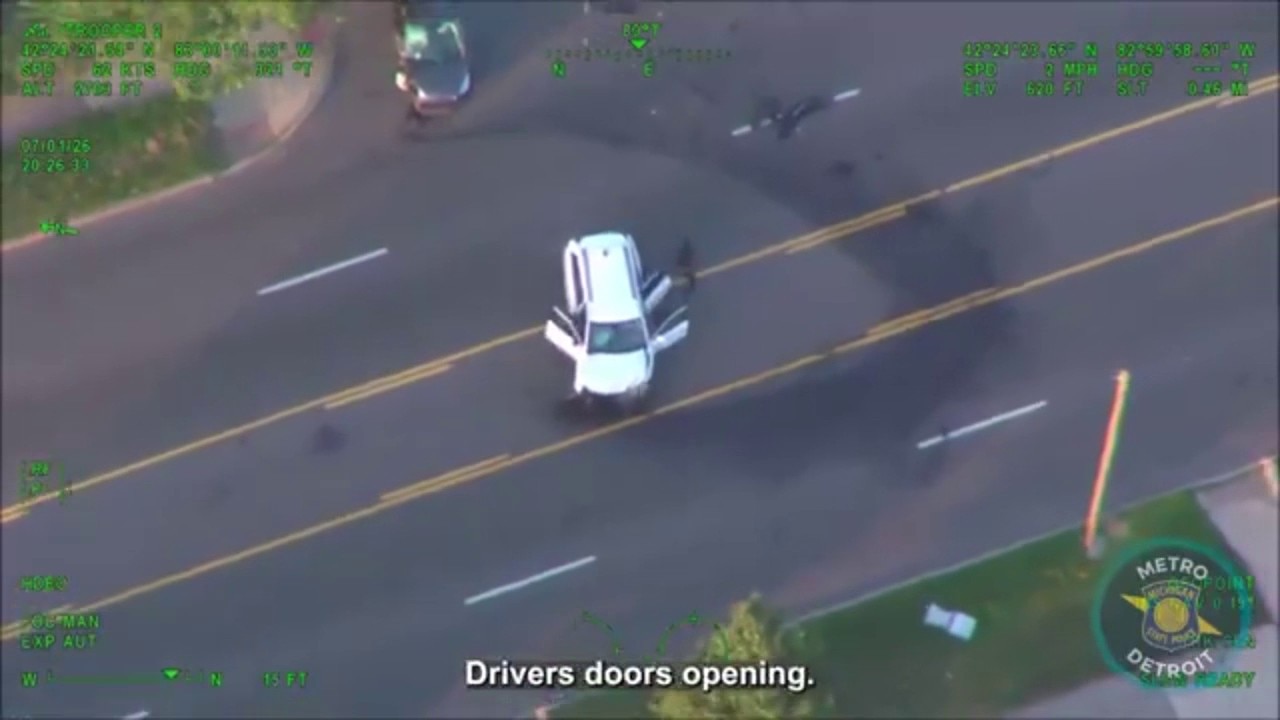State police helicopter video of stolen ATV chase, carjacking attempt