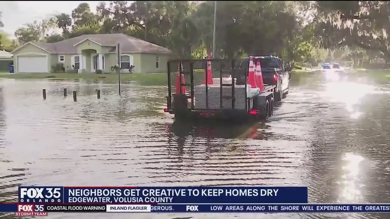 Flooding in Edgewater as heavy rains hit Florida