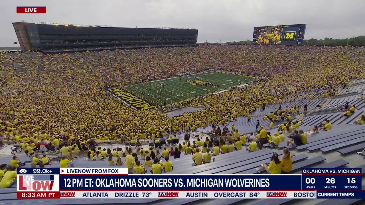 College Kickoff NOW: Michigan fans flood the Big House