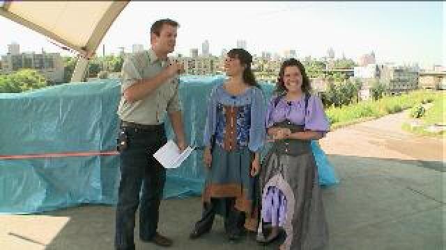 Chip tests his acting skills at Kadish Park