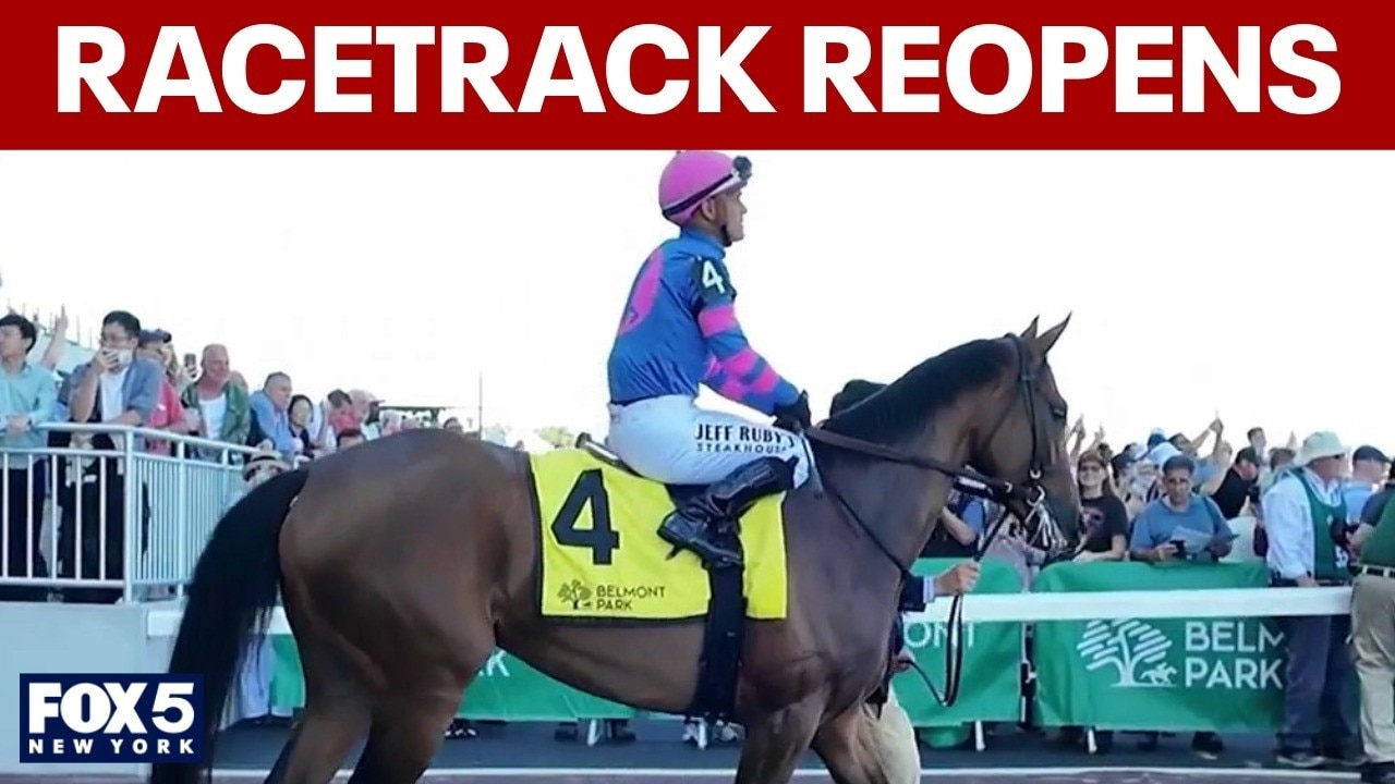 Belmont Park racetrack reopens
