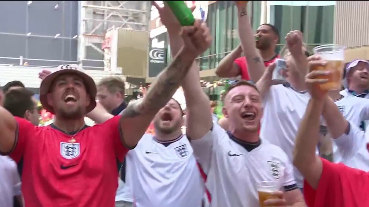 England fans getting rowdy before big match