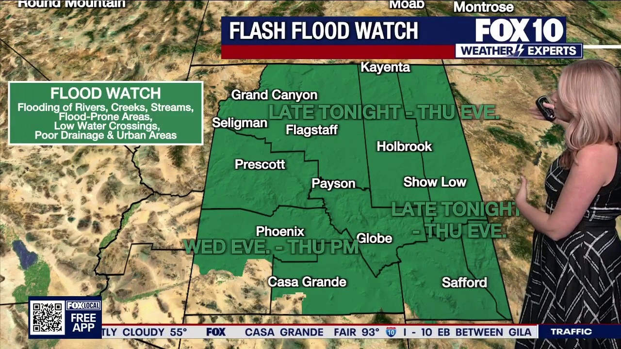 Flash flood watch issued across Arizona