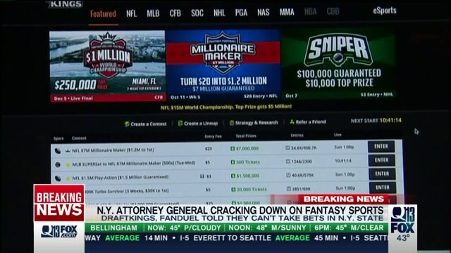New York attorney general cracks down on fantasy sports