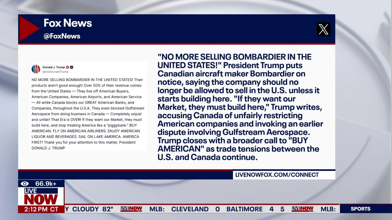 TRUMP: "No more selling Bombardier in U.S."