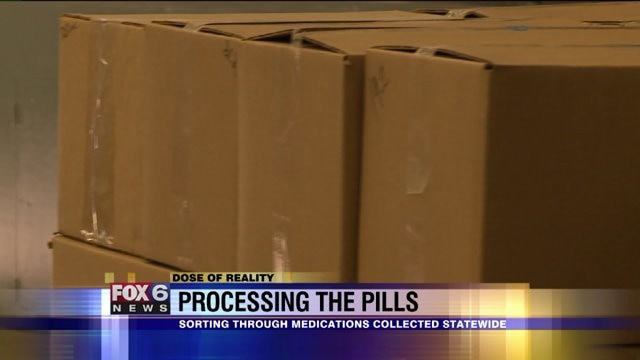 DOJ agents sift through thousands of pounds of drugs collected during "Drug Take Back" events