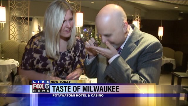 Is it a diamond? Laura plays mini version of "Bubble & Bling" at Harry C. Glinberg Jewelers
