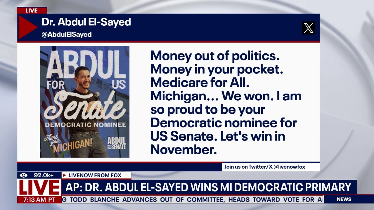 Dr. Abdul El-Sayed Wins Michigan Democratic Primary