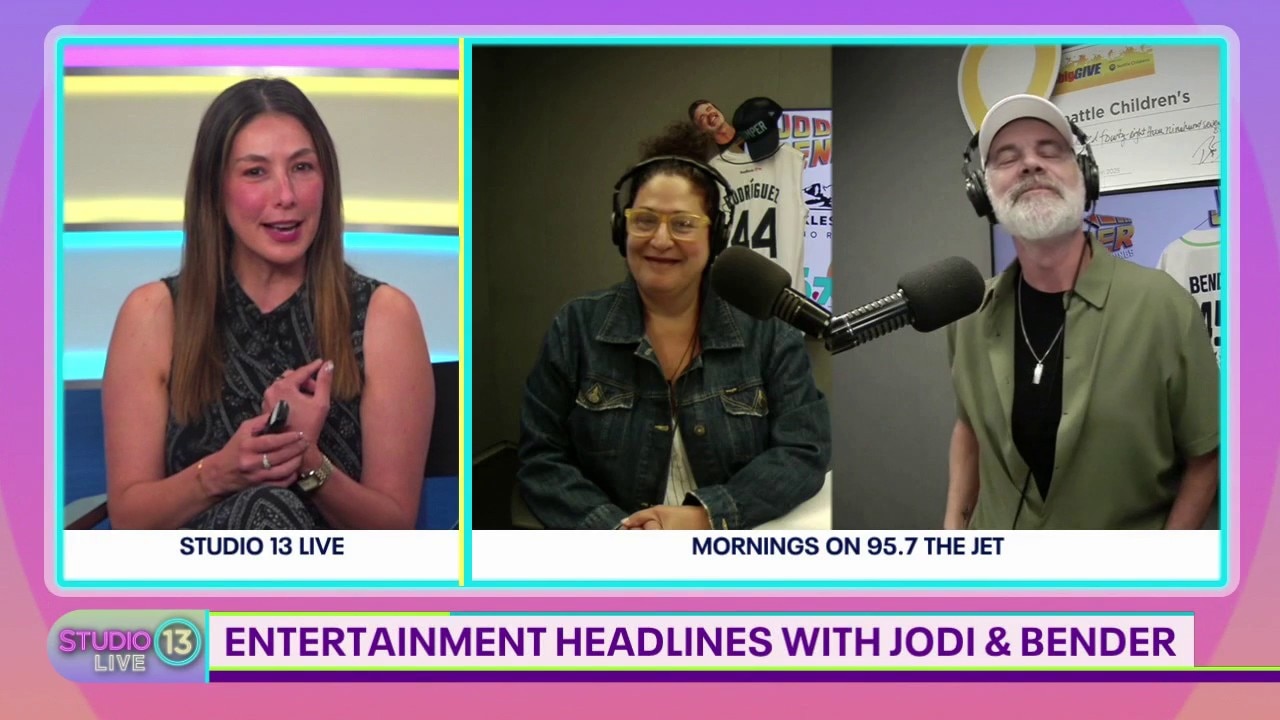 Studio 13 Live entertainment headlines with Jodi and Bender from Mornings on 95.7 The Jet