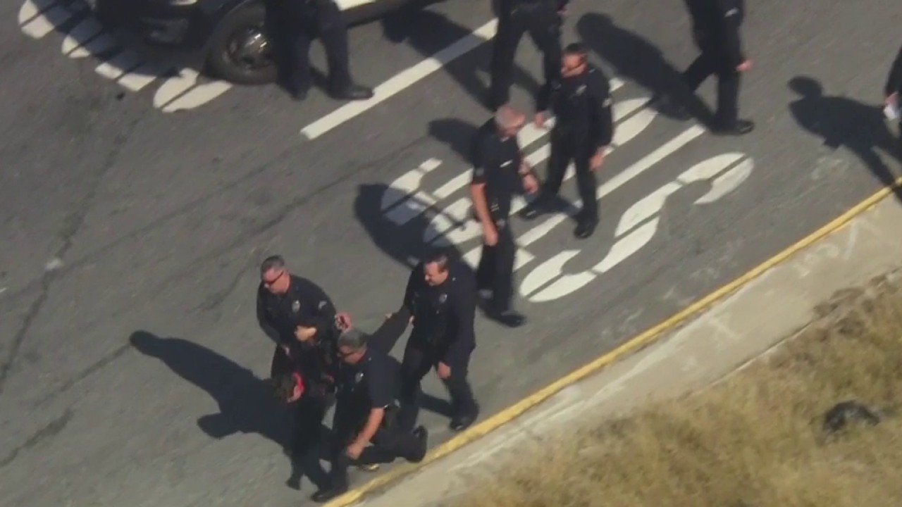 Pursuit suspect taken into custody in East LA