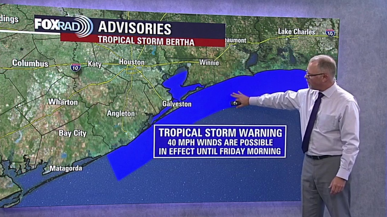 Houston weather: Tracking Bertha, Tropical Storm Warning issued for Texas coast