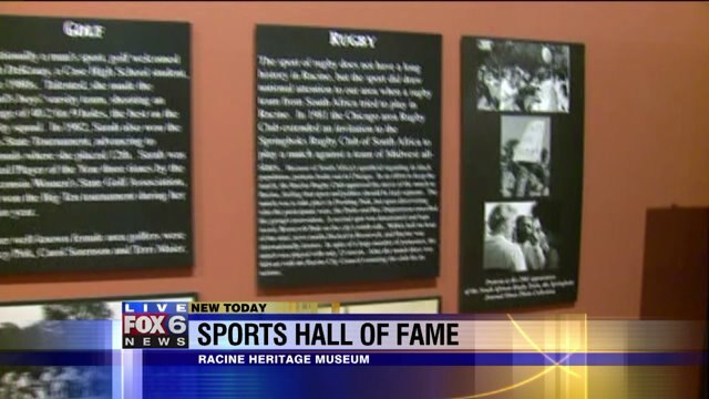 Justin checks out Sports Hall of Fame