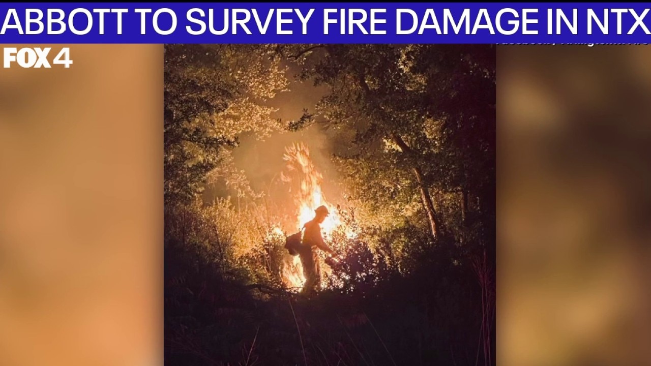 Governor Greg Abbott visits North Texas to survey damage from massive Ross Fire