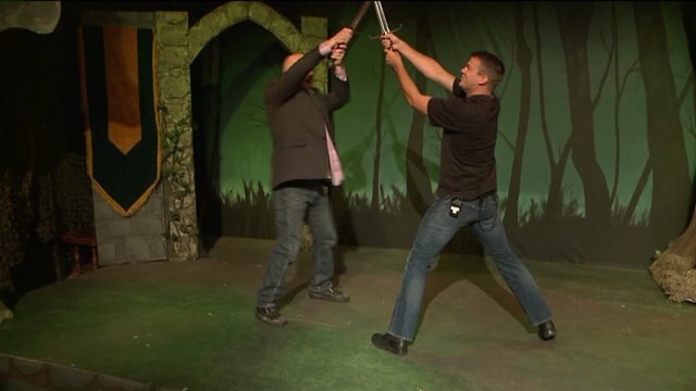 Chip puts his sword fighting skills to the test