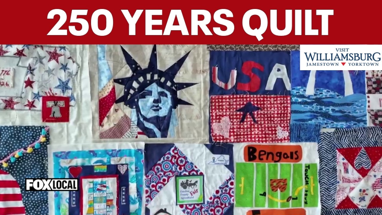 America 250 quilt at Colonial Williamsburg Visitor Center